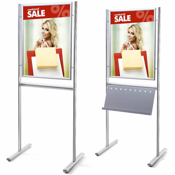 Information Board Poster Display & Optional Brochure Tray